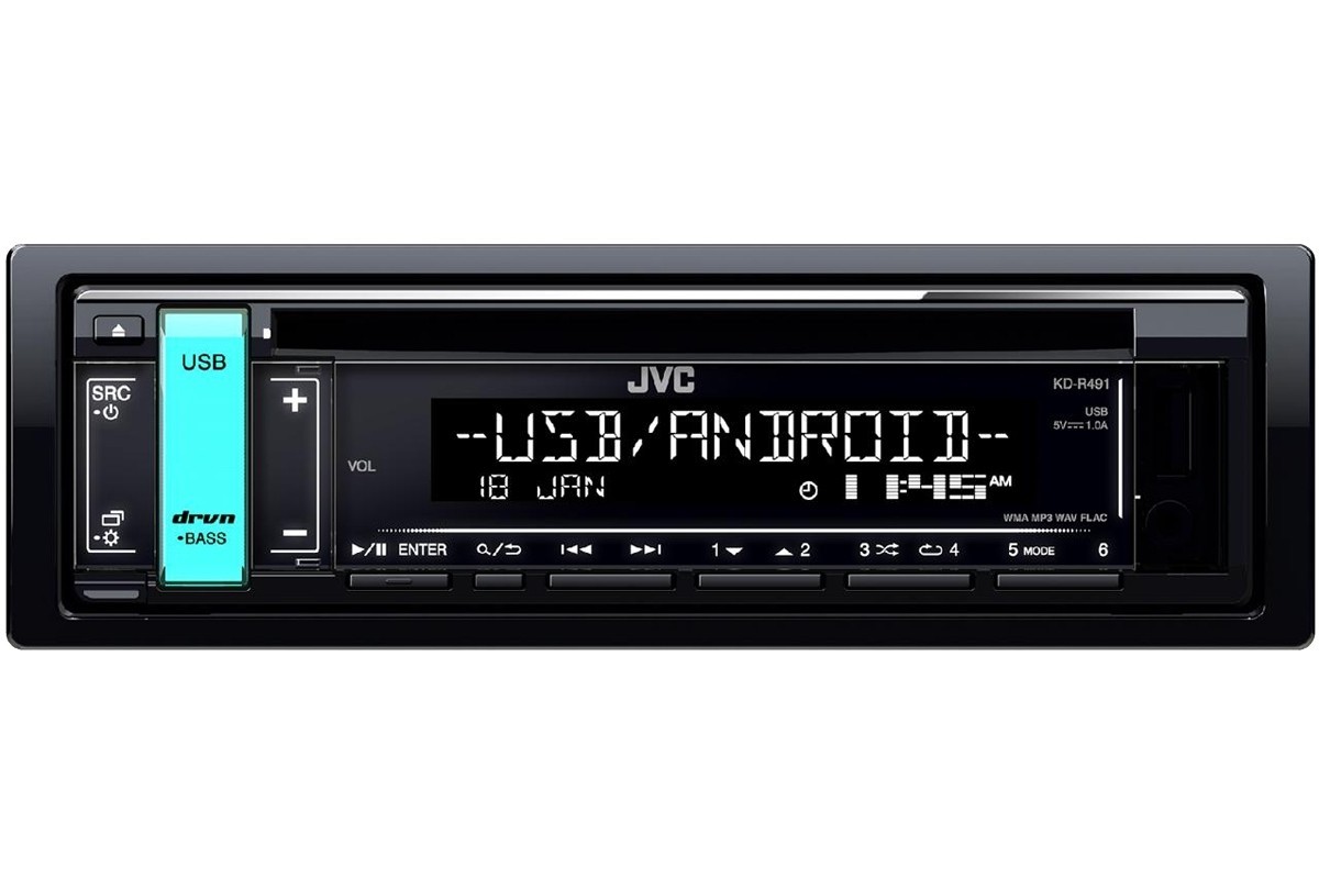 caraudio24 JVC KD-R491 MP3 1DIN CD USB AUX Autoradio für BMW Z4 E85 2003-2008 